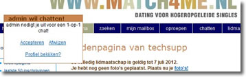 Chat uitnodiging